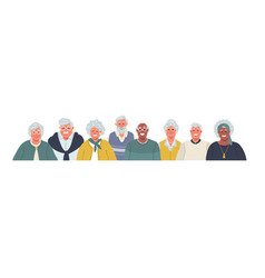 Group Of Old People With Different Nationalities