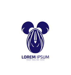 A Logo Of Mouse Silhouette Icon Design Template