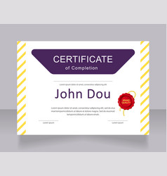 Building Completion Certificate Design Template