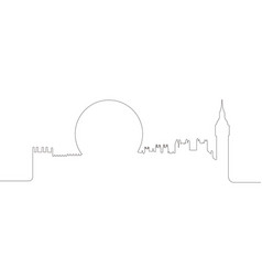 Continuous Line Skyline Of London