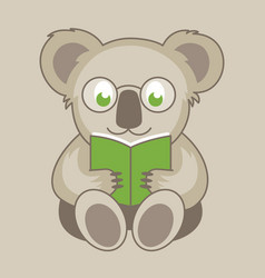 Cute Koala Reading A Book