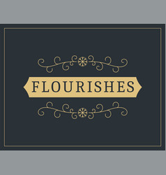 Flourishes Calligraphic Vintage Ornamental