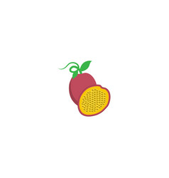 Passion Fruit Icon Design Template Isolated