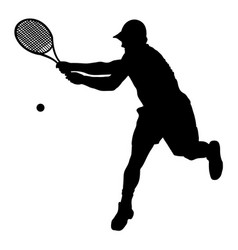 Silhouette Tennis Player Man