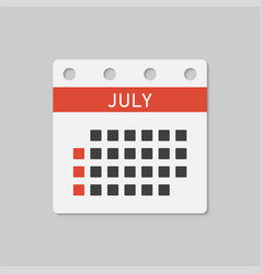 Template Icon Page Calendar Month July