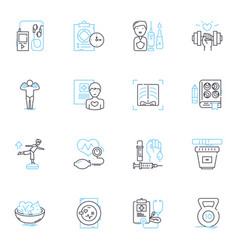 Well-being Linear Icons Set Happiness Health