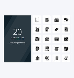 20 Taxes Solid Glyph Icon For Presentation