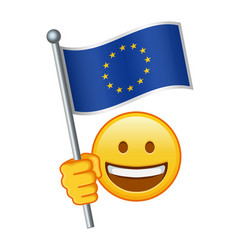 Emoji With European Union Flag Large Size Of