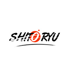 Shito Ryu Word Text Logo Icon With Red Circle