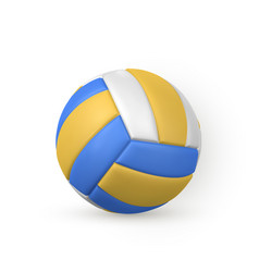 3d Realistic Volleyball Ball Isolated On White