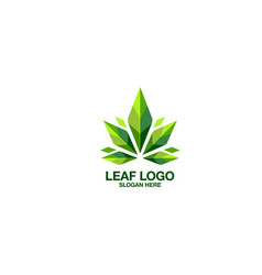 Cannabis Leaf Template Logo Design