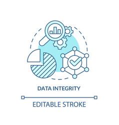 Data Integrity Turquoise Concept Icon