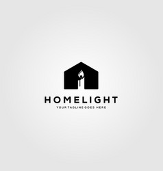 House Candle Logo Design