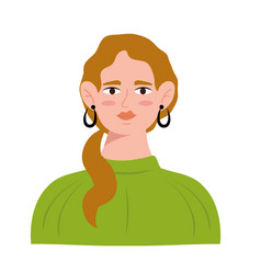 Young Woman With Blond Hair Avatar Character Icon