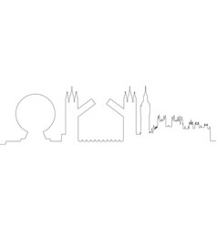 Continuous Line Skyline Of London