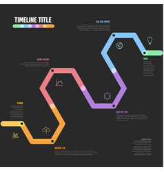 Infographic Dark Company Milestones Curved