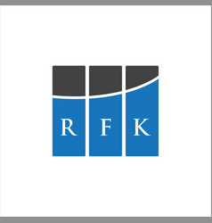 Rfk Letter Logo Design On White Background