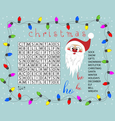 Christmas Word Search Puzzle For Kids