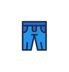 Clothes Outline Color Long Shorts Symbol