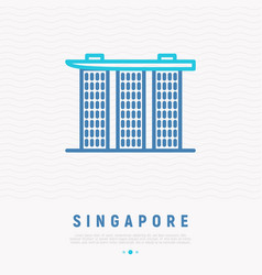 Singapore Landmark Thin Line Icon