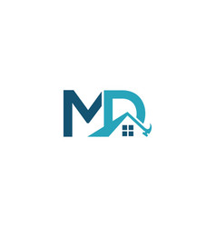 Creative Letter Md Real Estate Home Logo