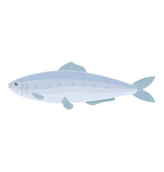 Atlantic Sardine Icon Cartoon Ocean Food