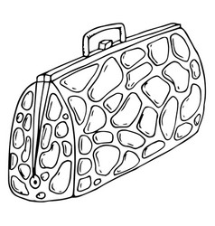 Bag Icon A Crocodile Skin Hand Drawn