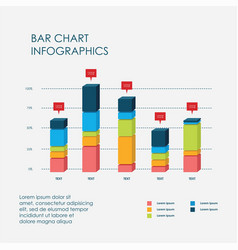 Bar Chart Data Infographics Elements 3d