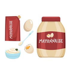 Mayonnaise Sauce Mayo Sauce Bottle Bowl Spoon