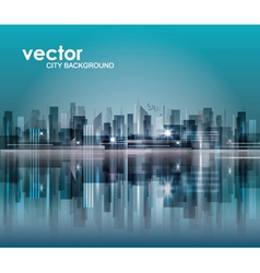 Modern Night Cityscape Background Royalty Free Vector Image