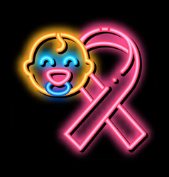 Hiv Infected Newborn Baby Neon Glow Icon