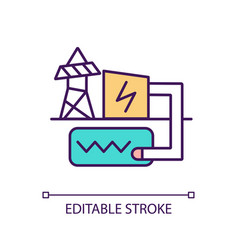 Hydrothermal Energy Production Rgb Color Icon