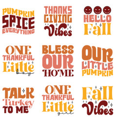 Thanksgiving Retro Svg Design Bundle