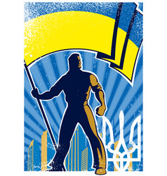 Ukraine Flag Bearer Poster