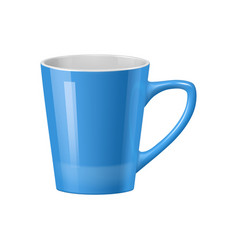 Ceramic Coffee Mug Realistic Blue Tea Cup Mockup