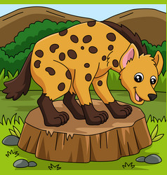 Hyena Cartoon Colored