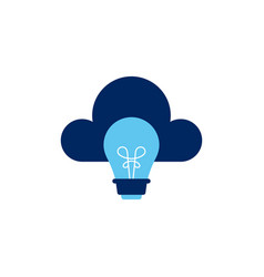 Icon Concept Of Light Bulb Ideas And Clouds Can