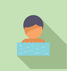 Pool Physical Therapist Icon Flat Hospital