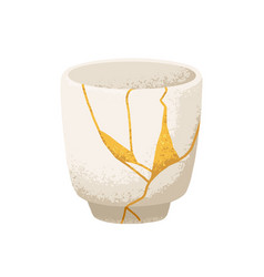 Chinese Ceramic Pot Repaired With Kintsugi