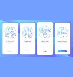 Food Additives Blue Gradient Onboarding Mobile