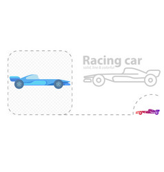 Sport Car Isolated Flat Car Line Icon