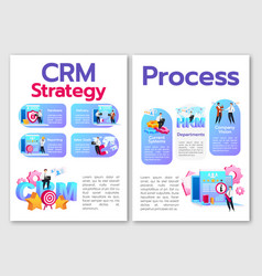 Crm Strategy Process Flat Brochure Template Sales