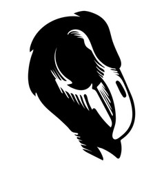 Flamingo Beak Tattoo Detailed Silhouette