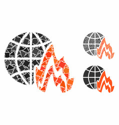 Global Fire Composition Icon Unequal Parts