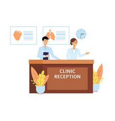 Hospital Staff At Clinic Reception Friendly