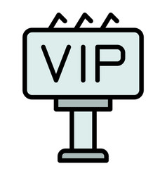 Vip Event Billboard Icon Flat