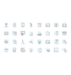 Visual Design Linear Icons Set Aesthetics