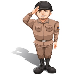 A Brave Soldier Showing A Hand Respect Royalty Free Vector