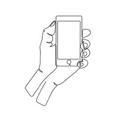 Drawing Hand Holding Phone Vector Images Over 1 100