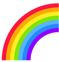 Rainbow half arc shape quarter circle pastel Vector Image